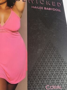 Hailee Babydoll Sexy Nightie Coral 1x